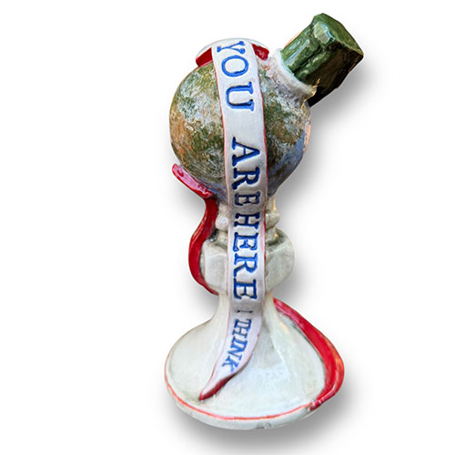 RA Hetherington "You Are Here I Think"  7" Ceramic Sculpture DF5981